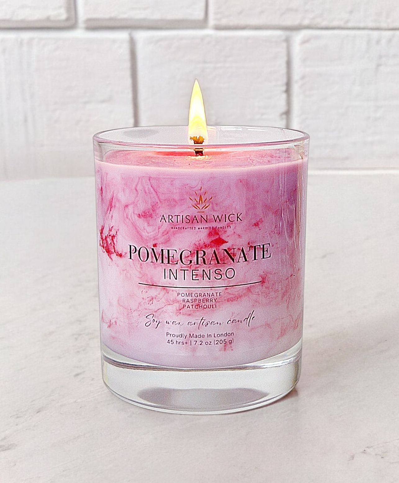 Pomegranate Intenso Signature Marbled Soy Candle