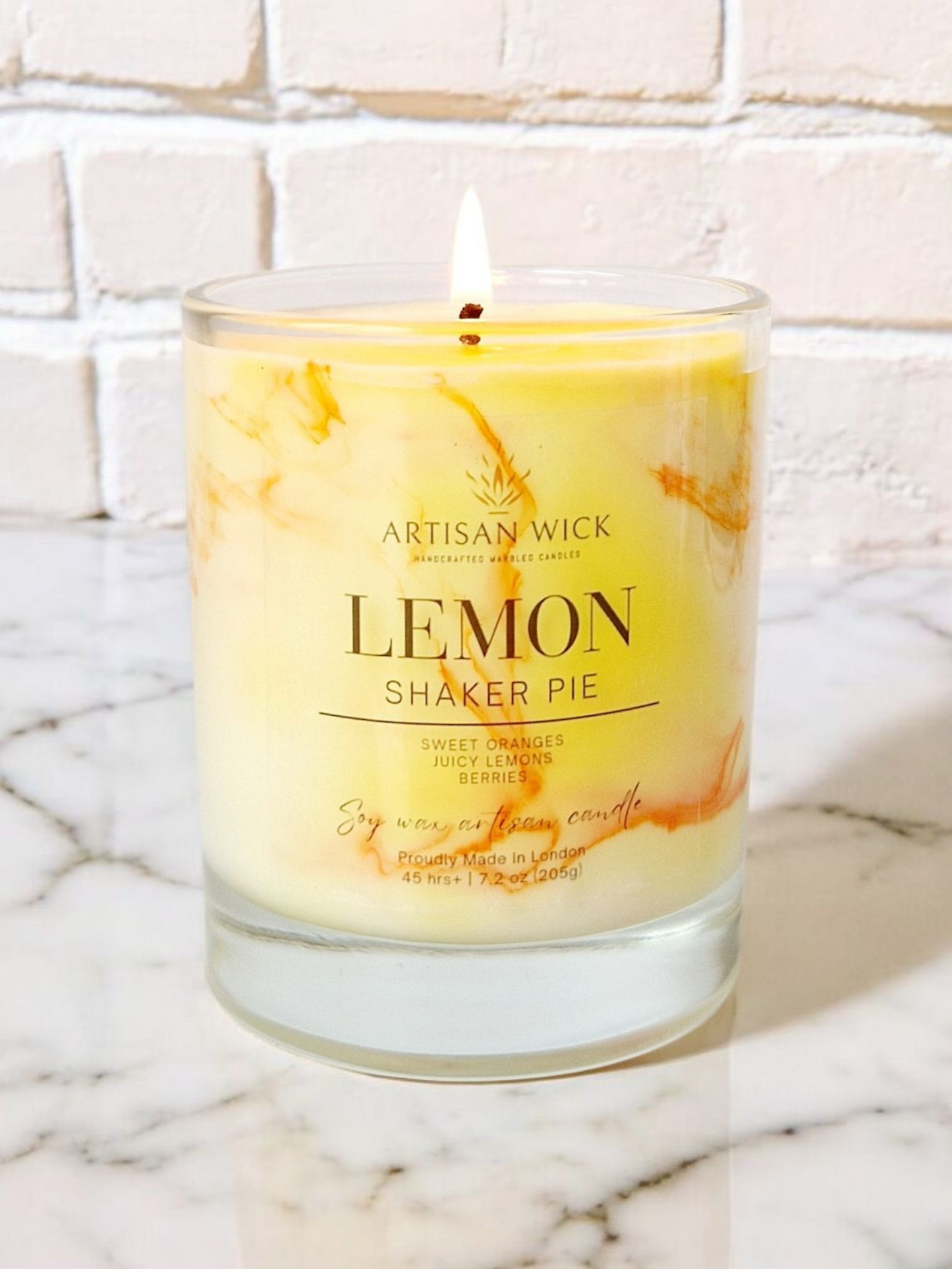 Lemon Shaker Pie Signature Marbled Soy Candle