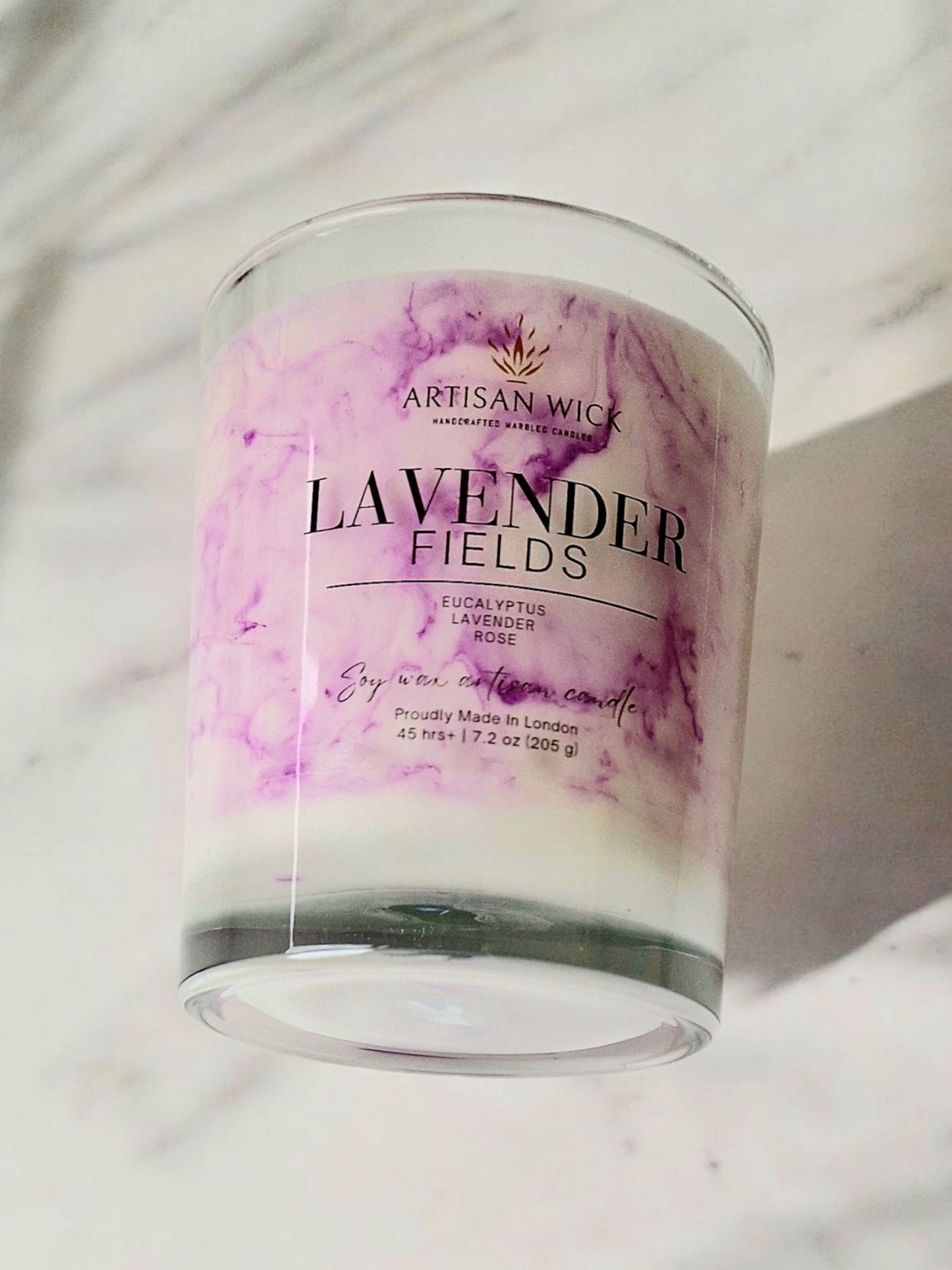 Lavender Fields Signature Marbled Soy Candle