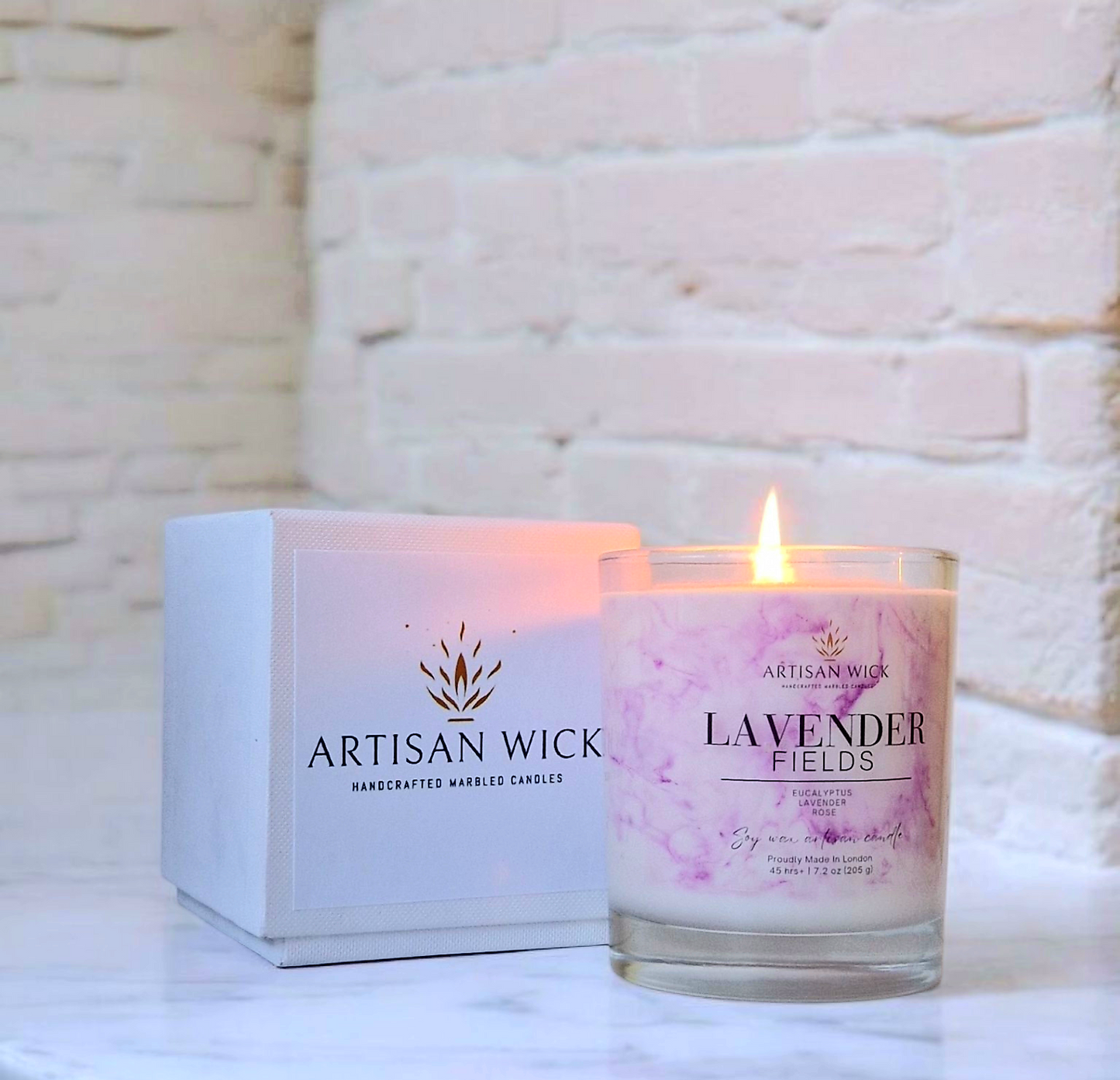 Lavender Fields Signature Marbled Soy Candle
