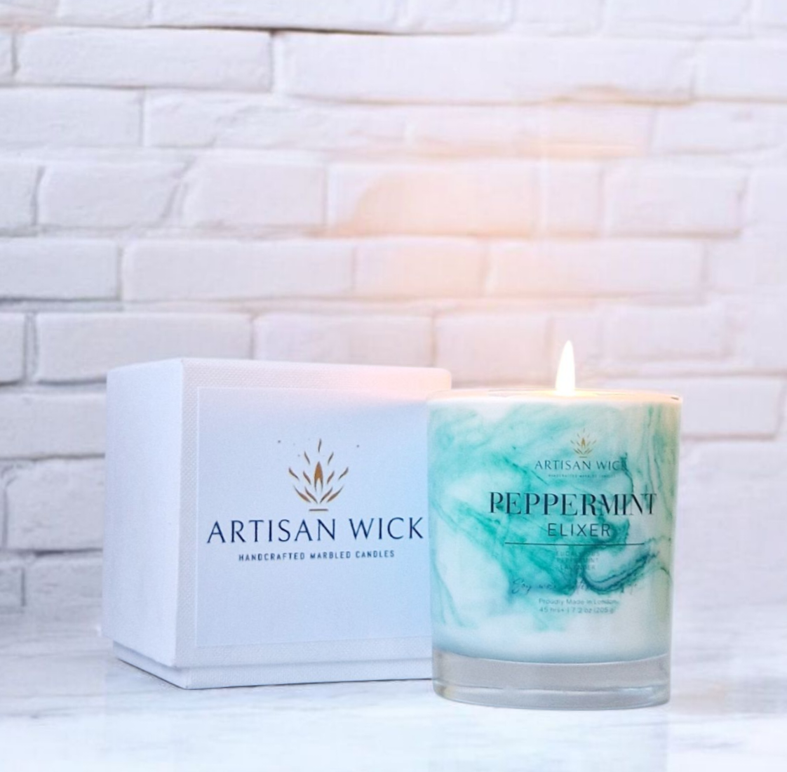 Peppermint Elixir Signature Marbled Soy Candle