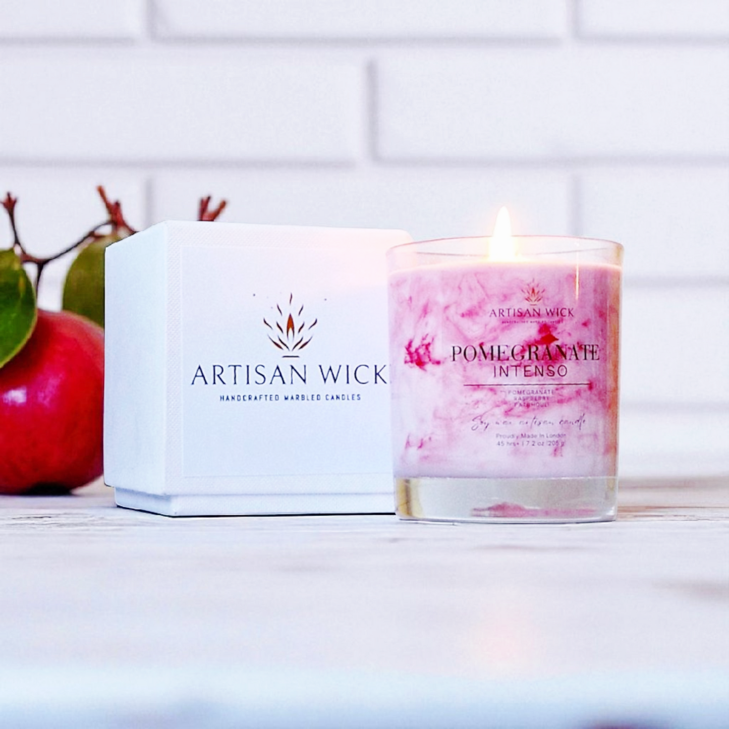 Pomegranate Intenso Signature Marbled Soy Candle