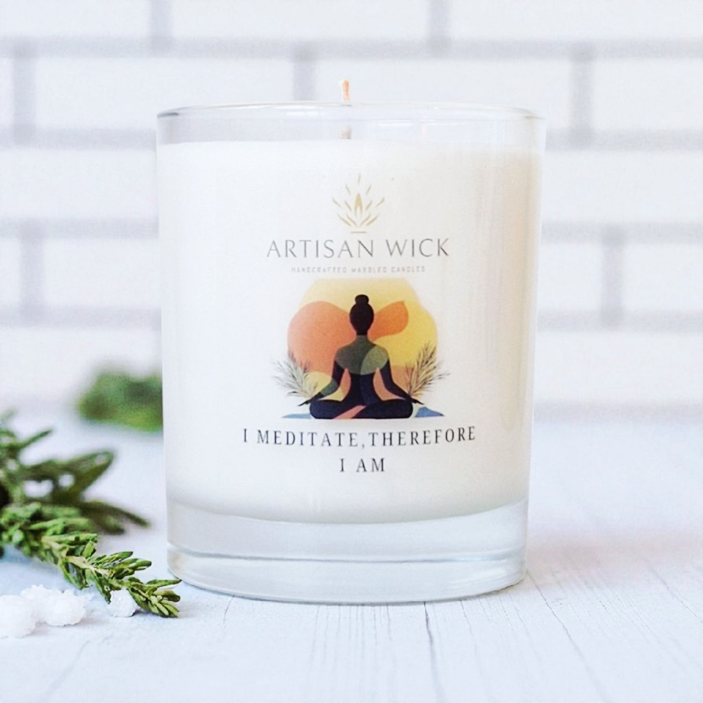 Sage, Sea Salt & Bergamot Scented Meditation Candle