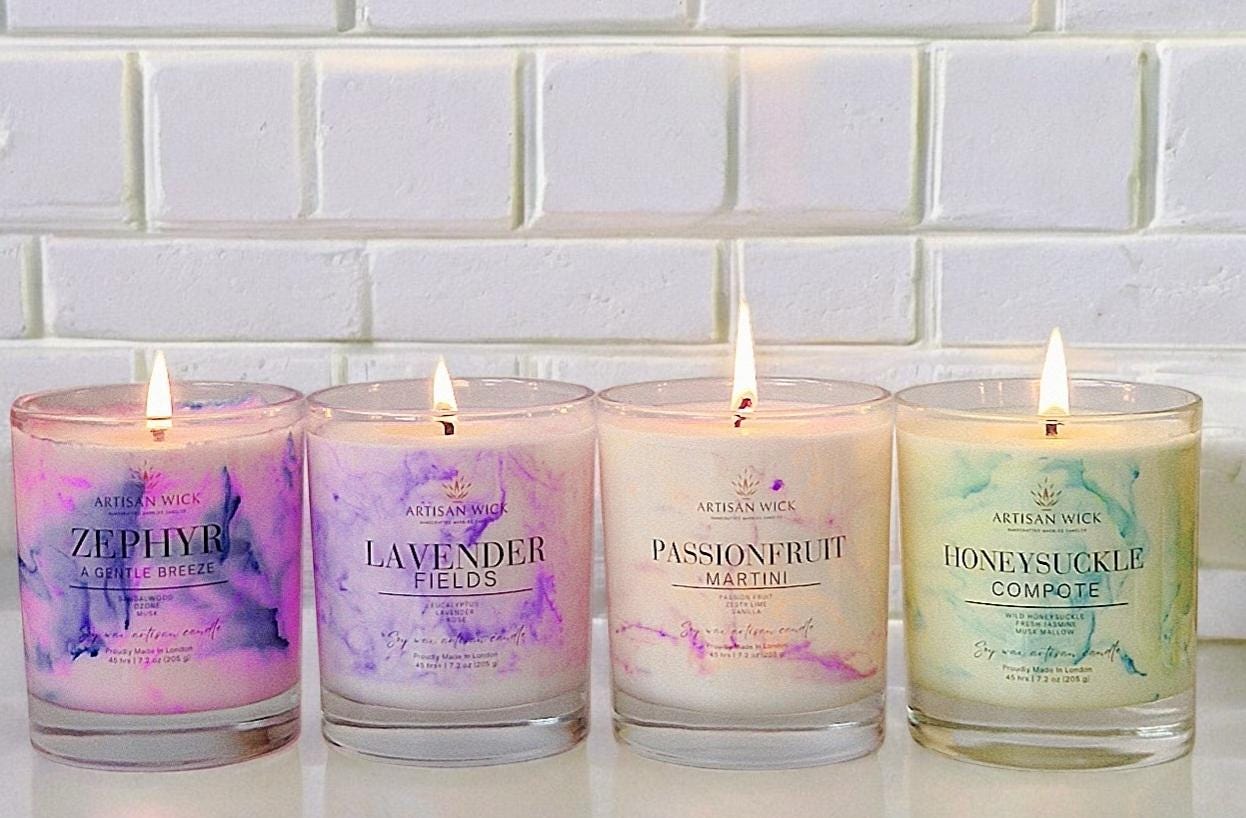 Lavender, Eucalyptus & Rose Scented Inspirational Candle Gift | 100% Vegan Soy Candle |