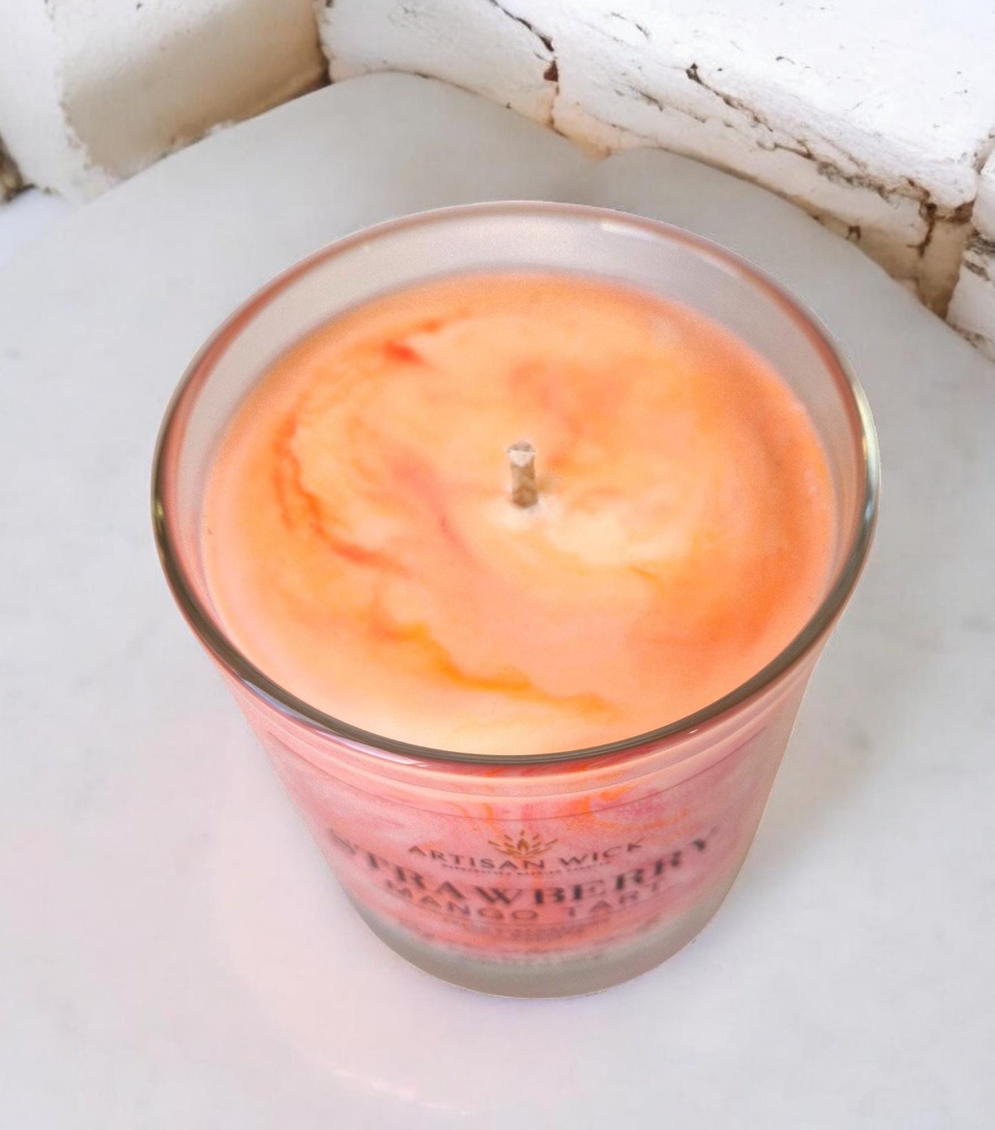 Strawberry Mango Tart Signature Marbled Soy Candle