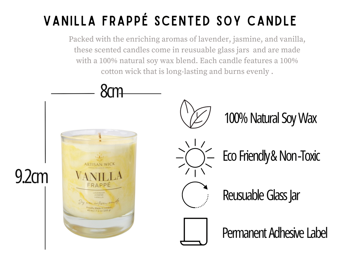 Vanilla Frappé Signature Marbled Soy Candle