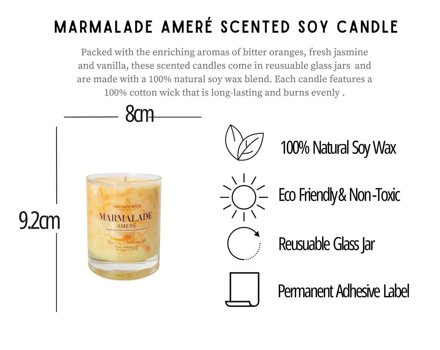 Marmalade Ameré Signature Marbled Soy Candle