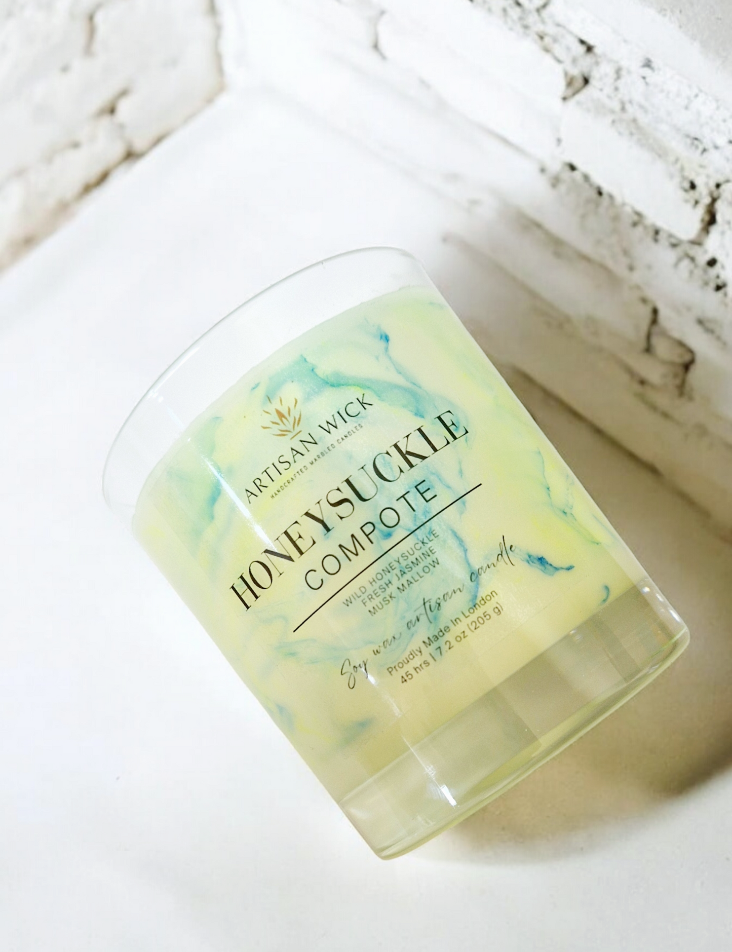 Honeysuckle Compote Signature Marbled Soy Candle