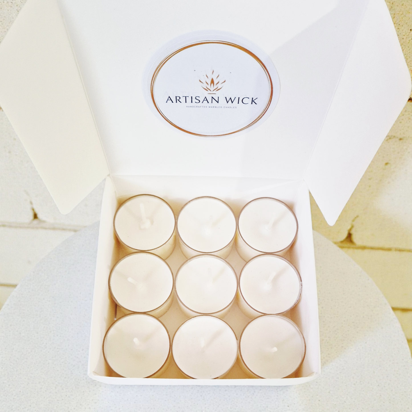 Unscented Soy Wax Tealights - 9 Pack