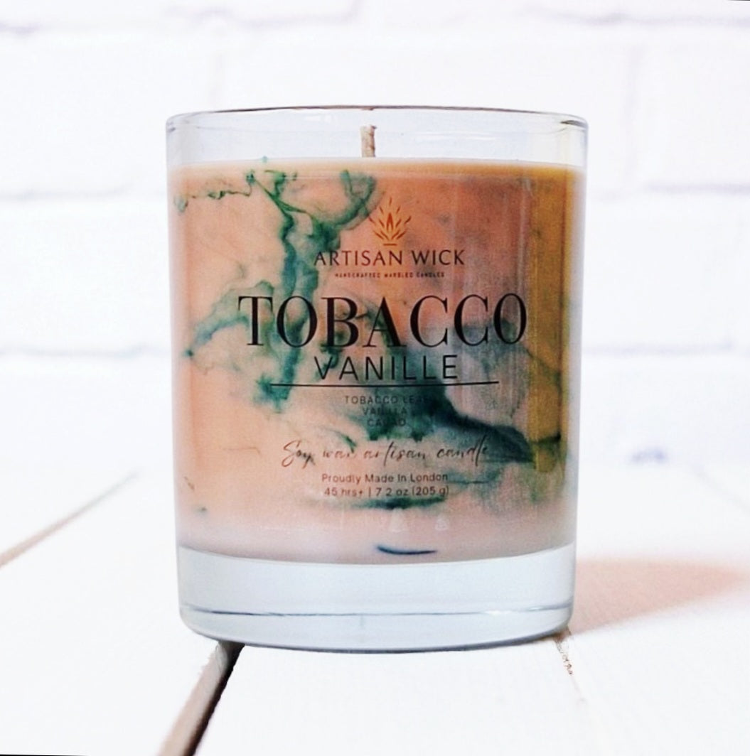 Tobacco Vanille Signature Marbled Soy Candle