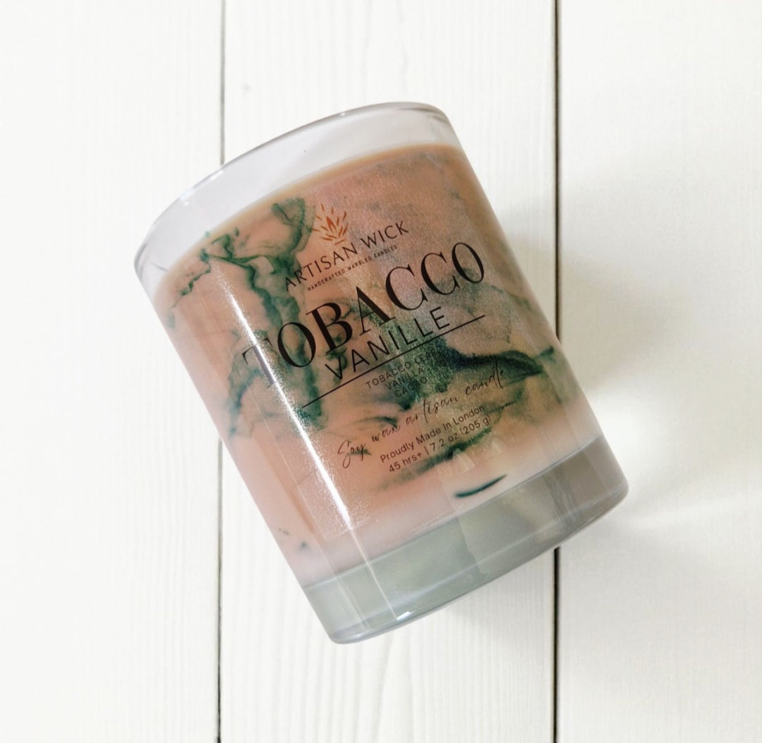Tobacco Vanille Signature Marbled Soy Candle
