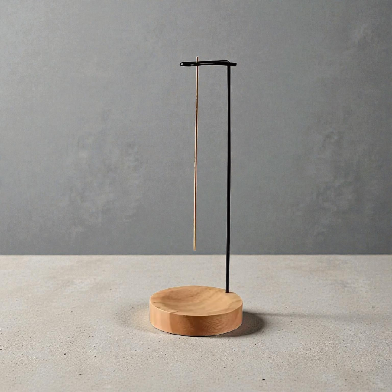 Minimalist Wood And Metal Incense Holder