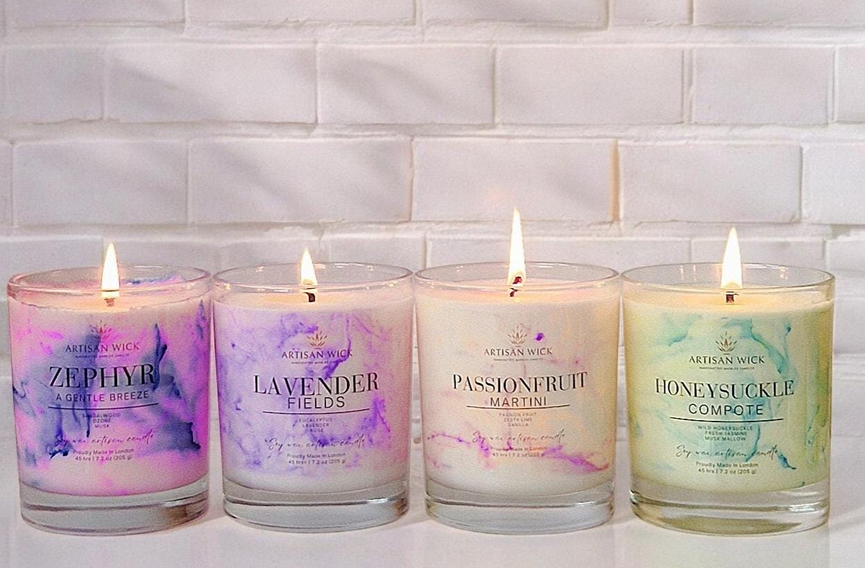 Strawberry Mango Tart Signature Marbled Soy Candle