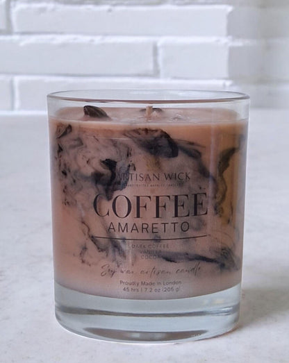 Coffee Amaretto Signature Marbled Soy Candle