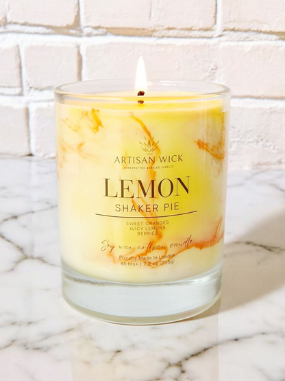 Lemon Shaker Pie Signature Marbled Soy Candle