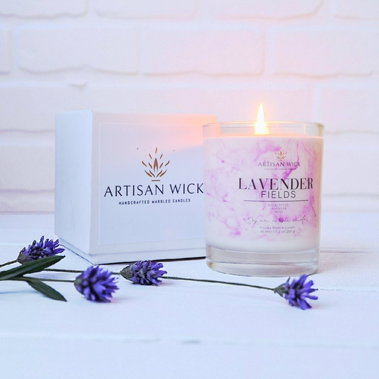 Lavender Fields Signature Marbled Soy Candle