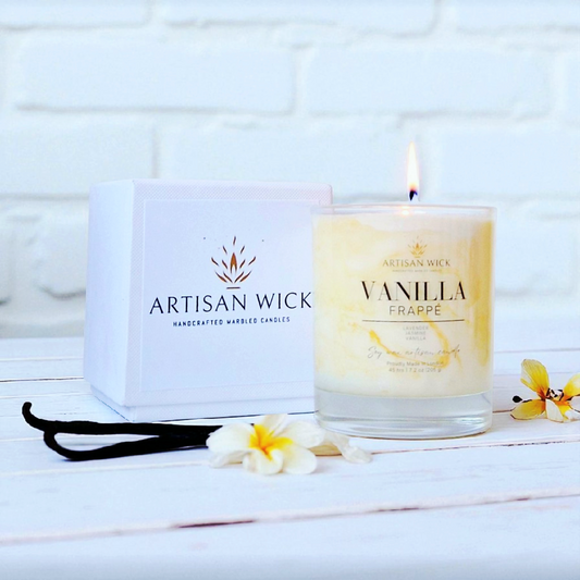 Vanilla Frappé Signature Marbled Soy Candle