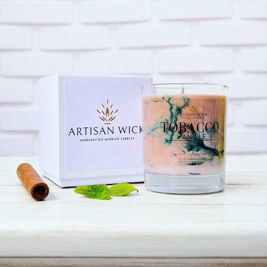 Tobacco Vanille Signature Marbled Soy Candle