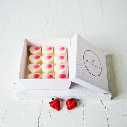 Strawberry Hearts Soy Wax Melts - 12 Pack