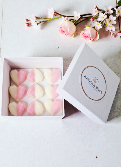 Cherry Blossom And Rose Scented Soy Wax Melts - 9 Pack