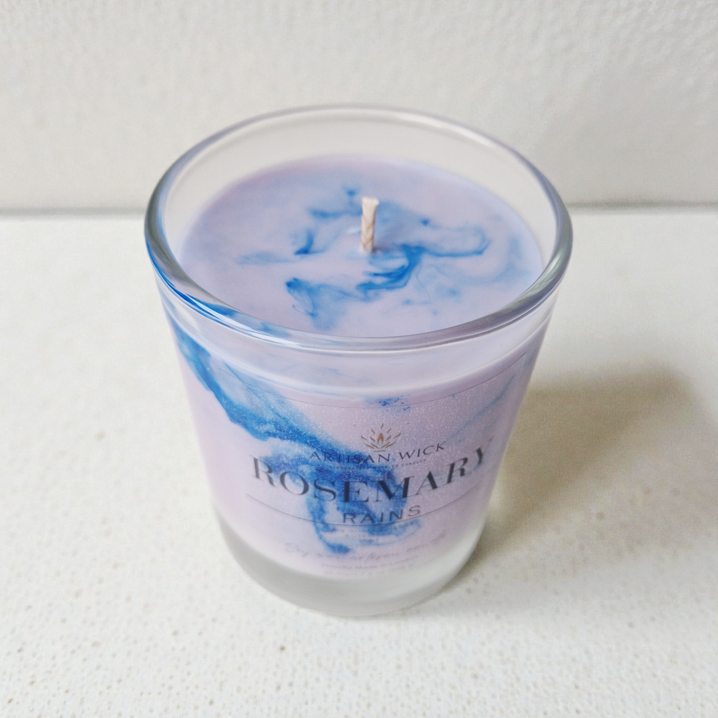 Rosemary Rains Signature Marbled Soy Candle