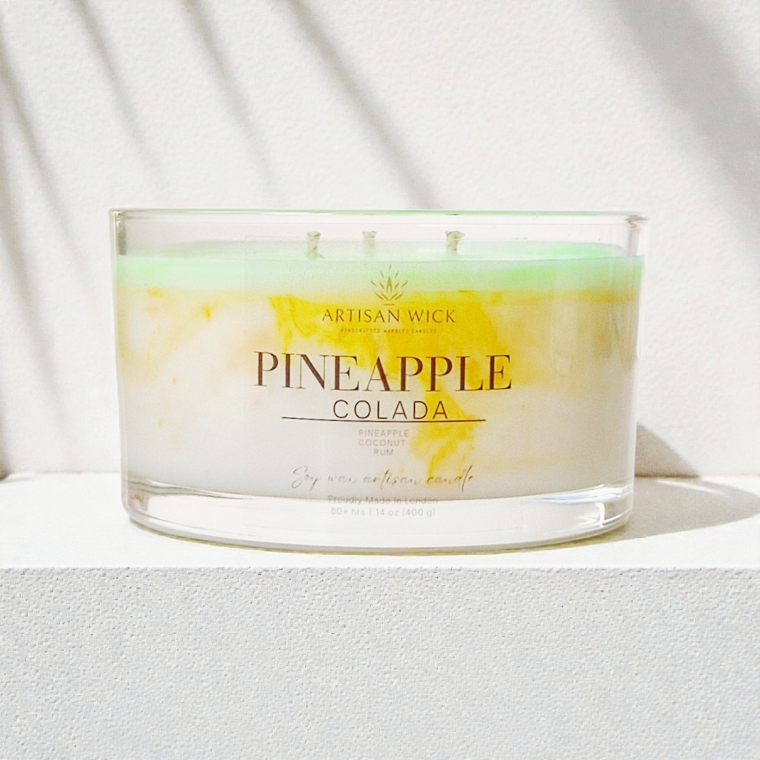 Pineapple Colada Signature Marbled Soy Candle