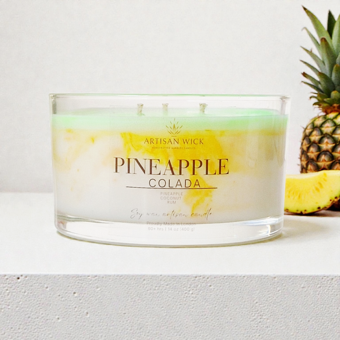 Pineapple Colada Signature Marbled Soy Candle