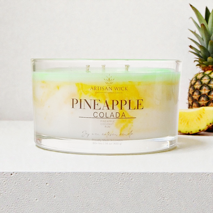 Pineapple Colada Signature Marbled Soy Candle