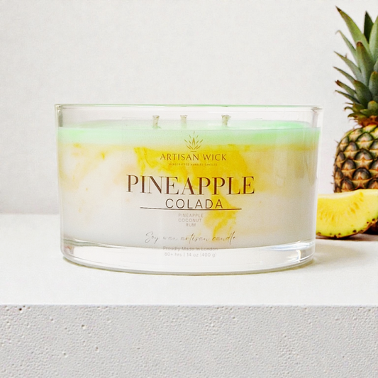 Pineapple Colada Signature Marbled Soy Candle