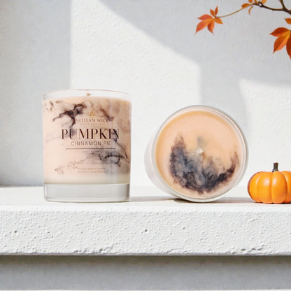 Pumpkin Cinnamon Pie Signature Marbled Soy Candle