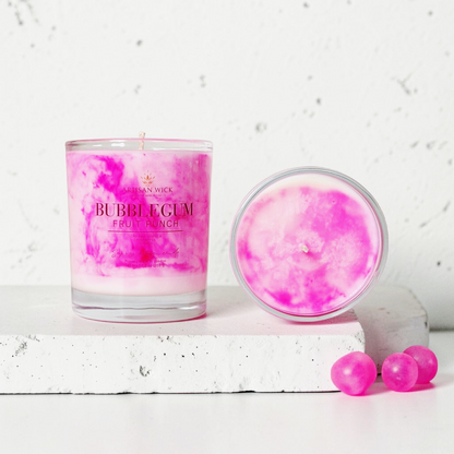 Bubblegum Fruit Punch Signature Marbled Soy Candle