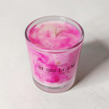 Bubblegum Fruit Punch Signature Marbled Soy Candle