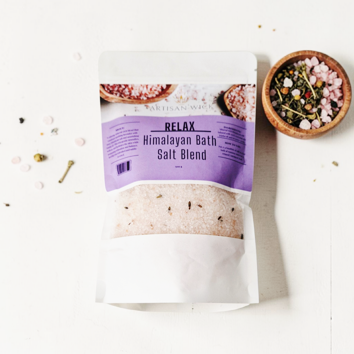 Himalayan Bath Salt Infused With 100% Essential Oils - RELAX