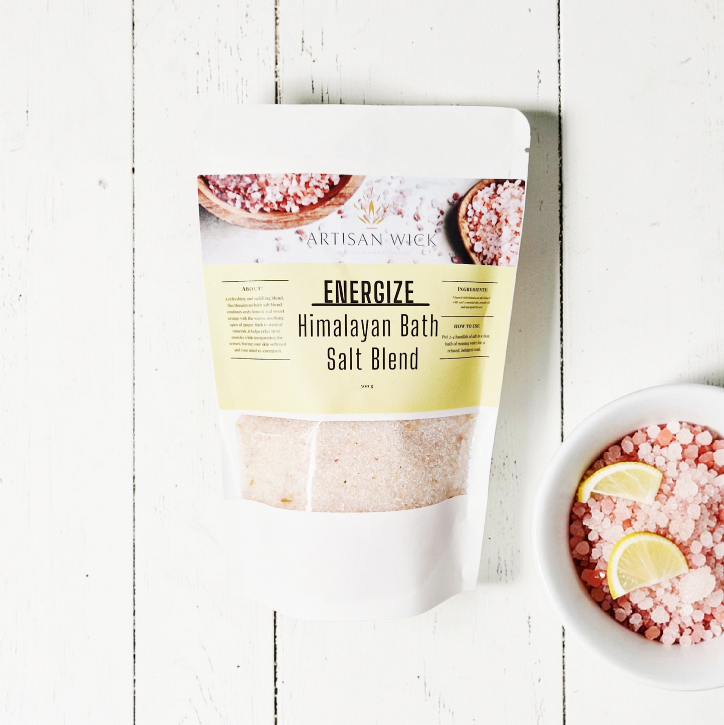 Himalayan Bath Salt Infused With 100% Essential Oils - ENERGIZE