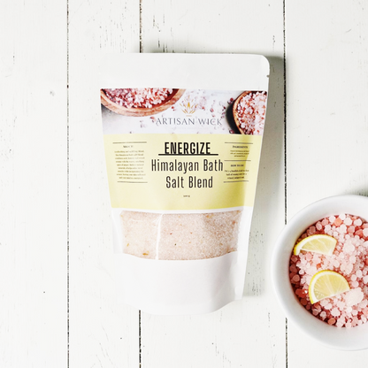 Himalayan Bath Salt Infused With 100% Essential Oils - ENERGIZE