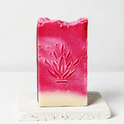 Handcrafted Rosehip Olive Oil Soap (120g) + Bamboo Soap Dish