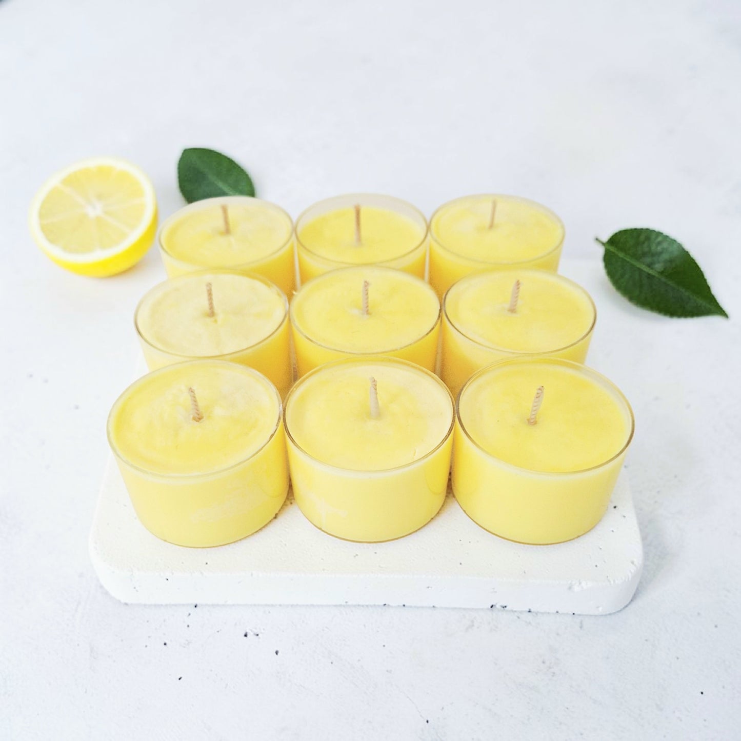 Sherbet Lemon Soy Wax Tealights - 9 Pack