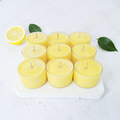 Sherbet Lemon Soy Wax Tealights - 9 Pack