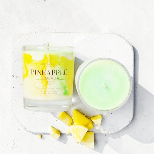 Pineapple Colada Signature Marbled Soy Candle