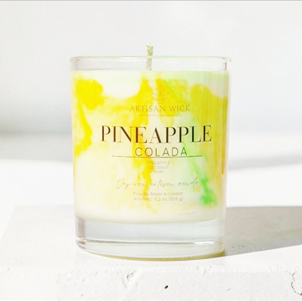 Pineapple Colada Signature Marbled Soy Candle