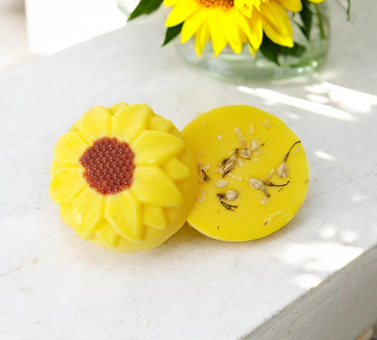 Botanical Wax Melt Sunshine Bursts Large Sunflower | 2 Pack: 7cm x 7cm Each
