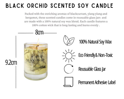 Black Orchid Melange Signature Marbled Soy Candle