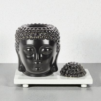 Heart Chakra Soy Wax Melts + Buddha Burner (Black) Gift Set