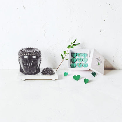 Heart Chakra Soy Wax Melts + Buddha Burner (Black) Gift Set