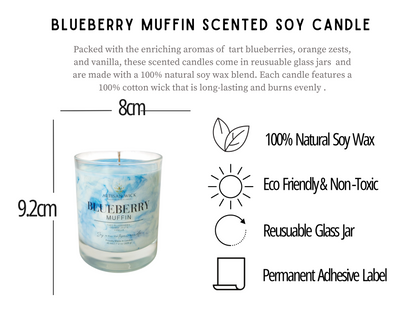 Blueberry Muffin Signature Marbled Soy Candle