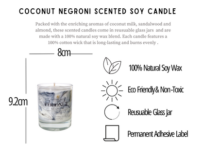 Coconut Negroni Signature Marbled Soy Candle