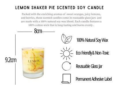 Lemon Shaker Pie Signature Marbled Soy Candle