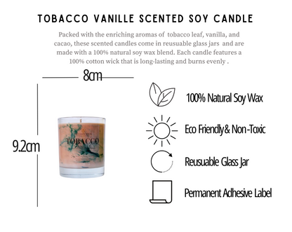 Tobacco Vanille Signature Marbled Soy Candle