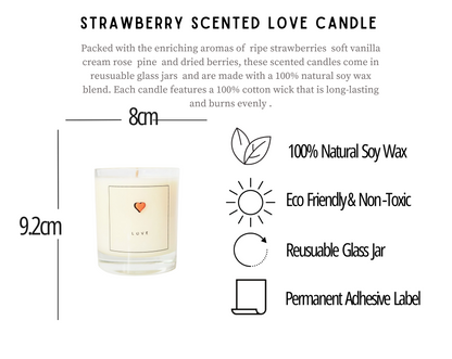 Strawberry Scented Love Candle