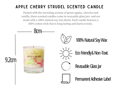 Apple Cherry Strudel Signature Marbled Soy Candle